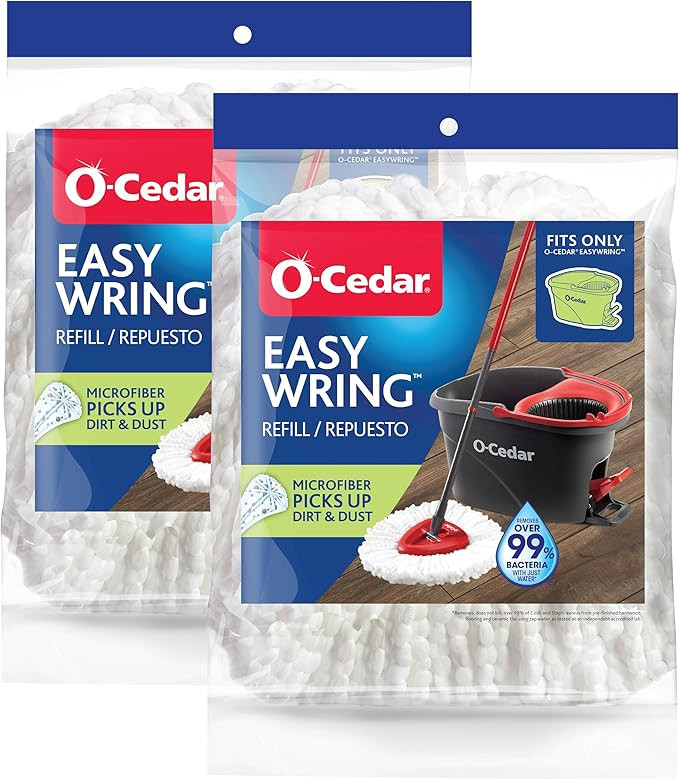 O-Cedar EasyWring Spin Mop Head Refill (Pack of 2) | Amazon (US)