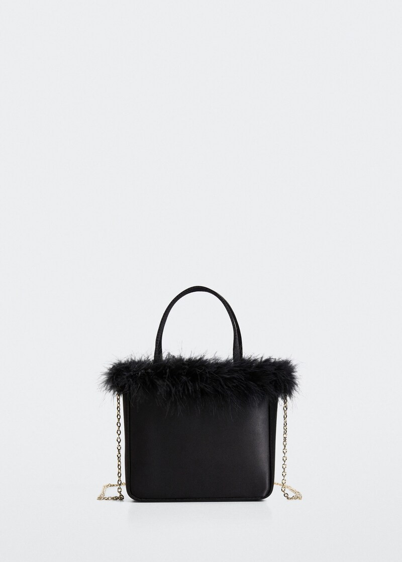 Satin feather bag -  Women | Mango United Kingdom | MANGO (UK)