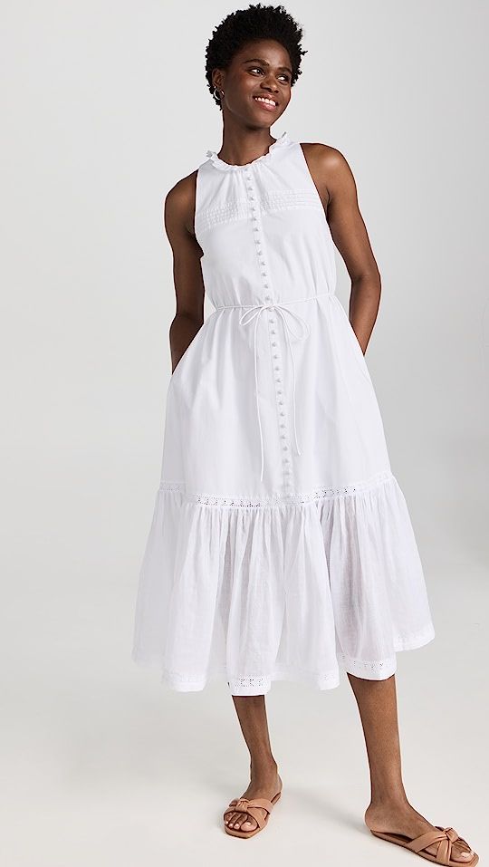 Audrey Cotton Ramie Midi Dress | Shopbop