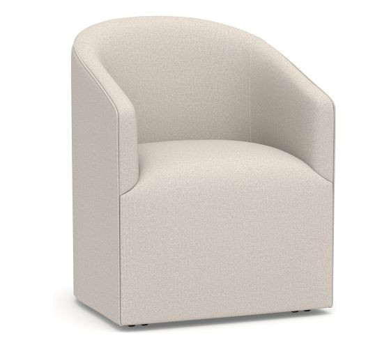 Baldwin Upholstered Barrel Back Dining Chair | Pottery Barn (US)