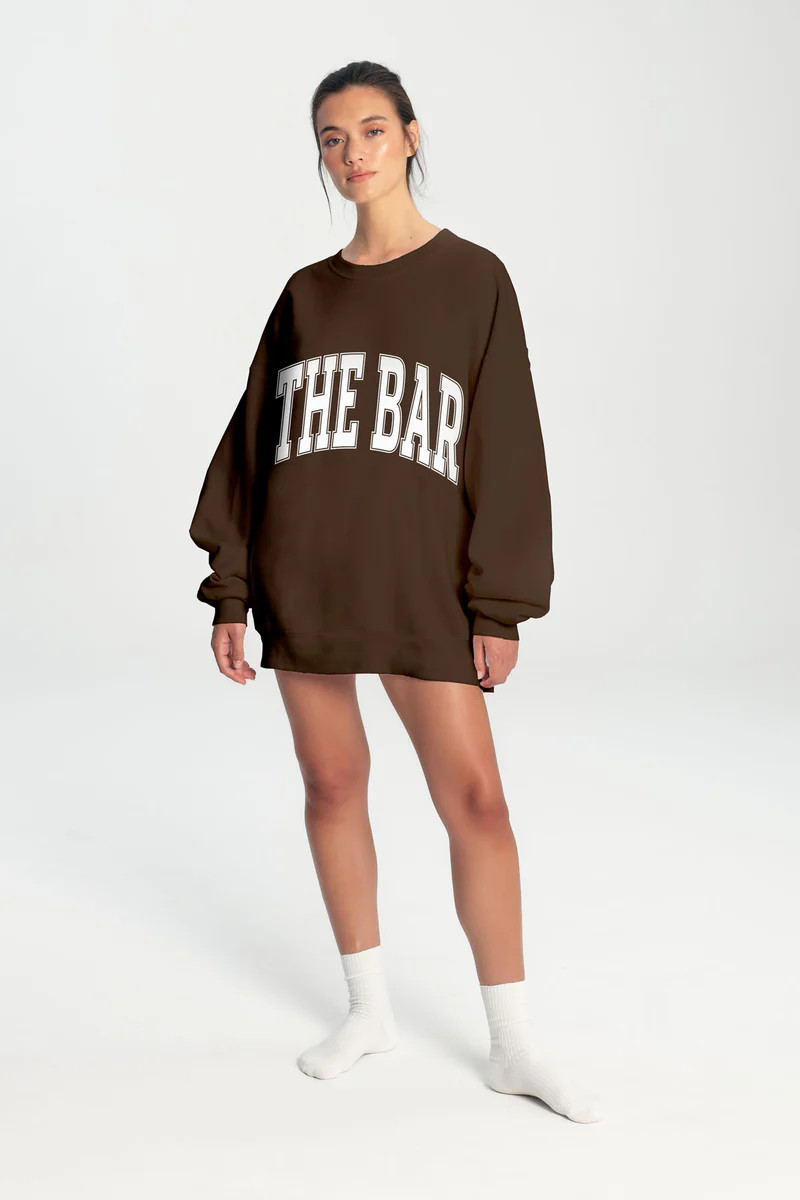 VARSITY SWEATSHIRT CHOCOLATE / WHITE | The Bar