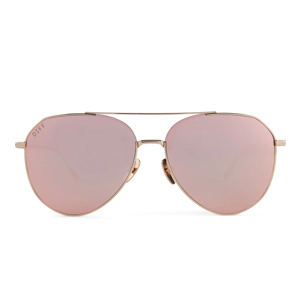 DASH - GOLD + PEACH MIRROR SUNGLASSES | DIFF Eyewear