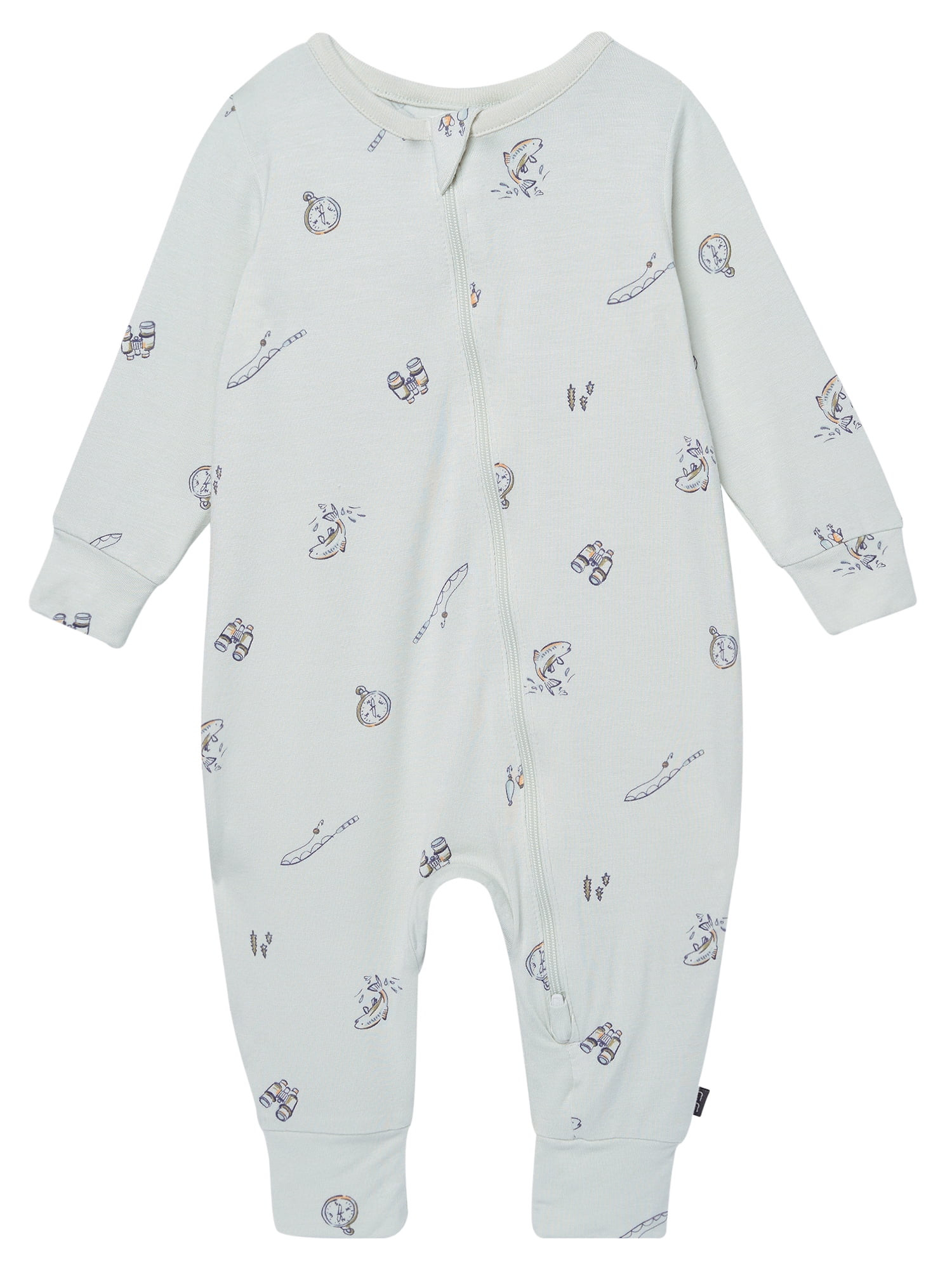 Modern Moments by Gerber Baby Neutral Super Soft Viscose Two-Way Zip Coverall, Sizes Newborn - 24... | Walmart (US)