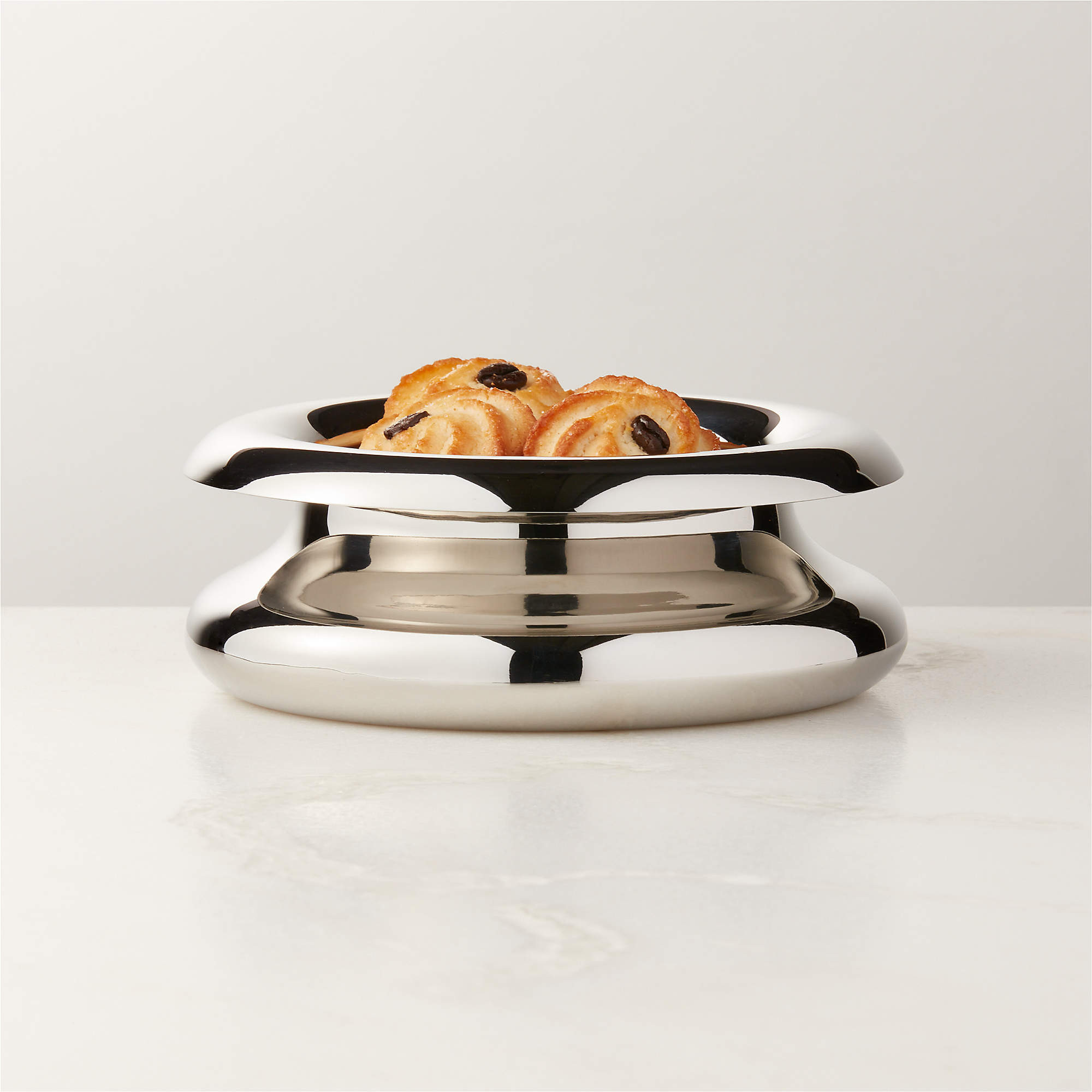 Piero Polished Stainless Steel Serving Bowl Large by Gianfranco Frattini + Reviews | CB2 | CB2