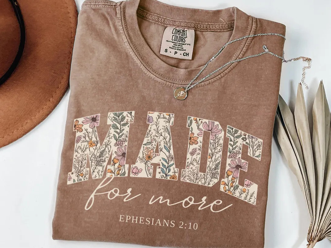 Bible Verse Comfort Colors Shirt, Cute Christian Shirt for Women - Etsy | Etsy (US)