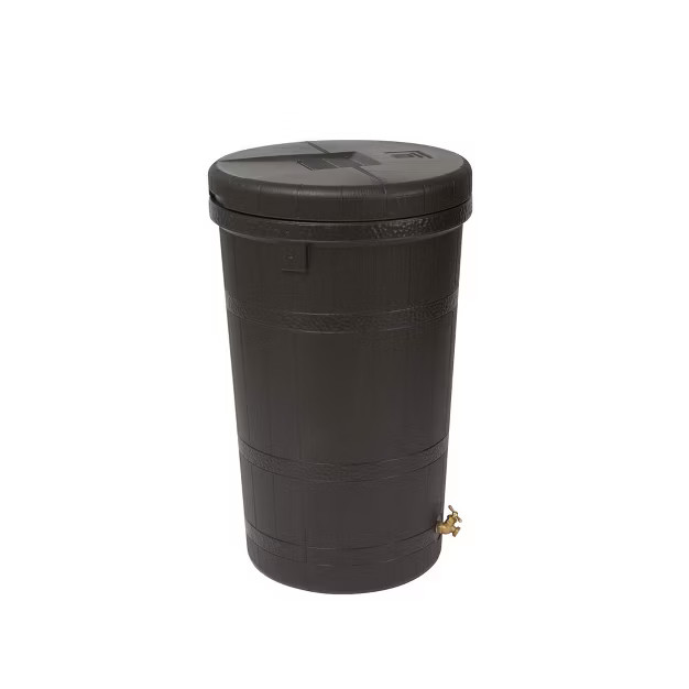 Good Ideas Aspen ECO 50 Gallon Capacity Rain Barrel Water Storage Collector Saver with Brass Spig... | Target