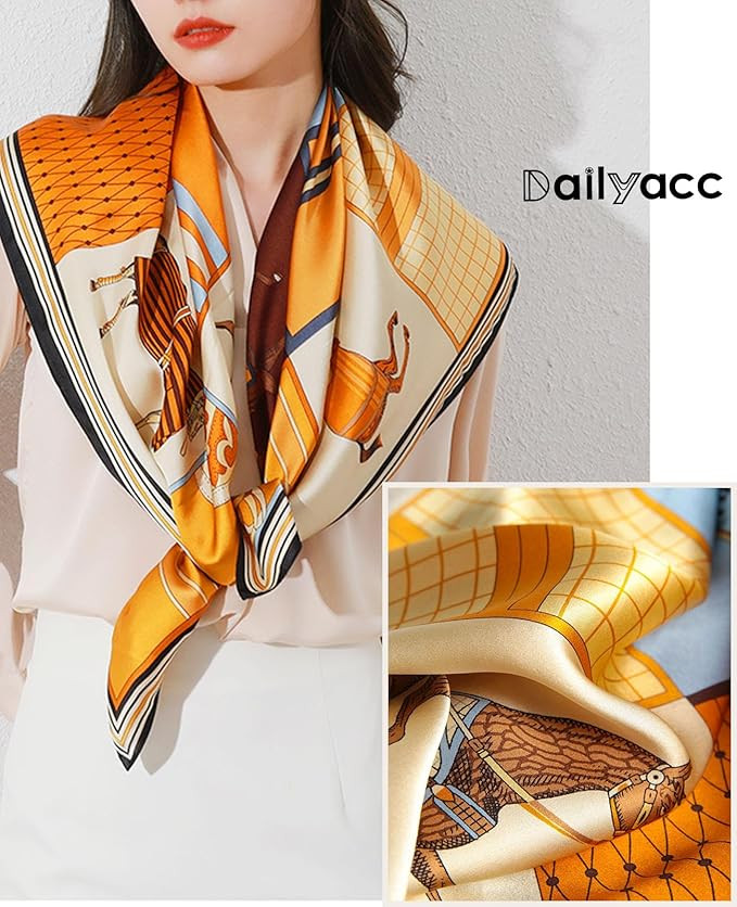 Dailyacc Hair Bandanas Scarf For Women Lightweight Fashion Neck Silk Satin Head Scarves For Sleep... | Amazon (US)