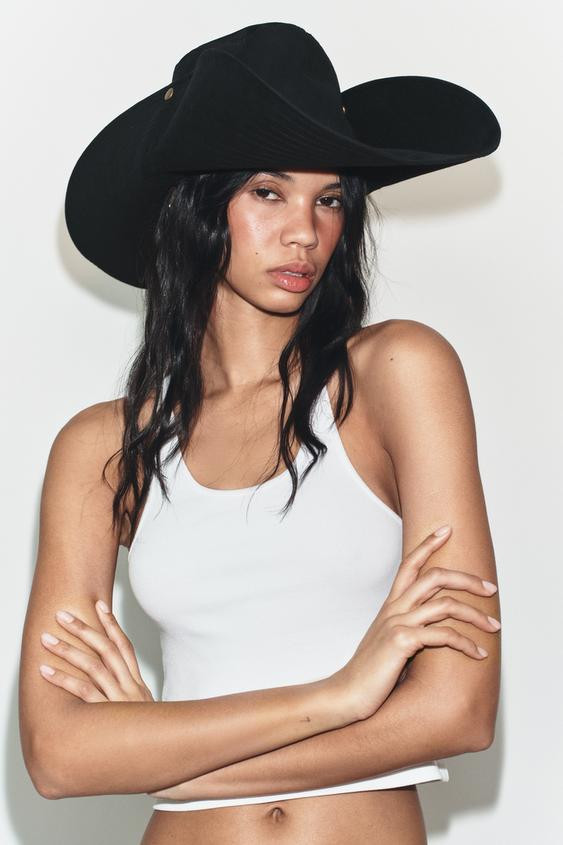 MAXI BRIM TWILL HAT | Zara US