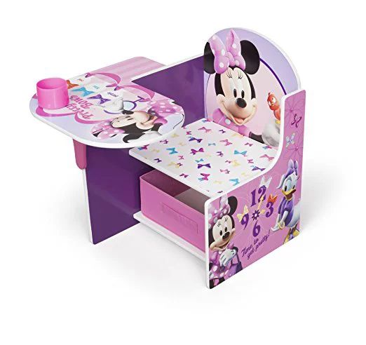 Disney Minnie Mouse Chair Desk with Storage Bin by Delta Children - Walmart.com | Walmart (US)