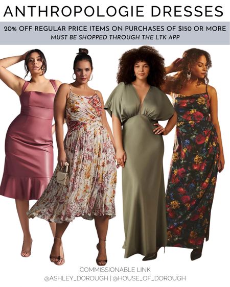 LTK SALE ALERT! Anthropologie has some super cute plus size dresses perfect for spring and summer occasions! Don't forget, to get the LTK Sale price, you have to shop through the app! 

#LTKSale #LTKcurves #LTKSeasonal
