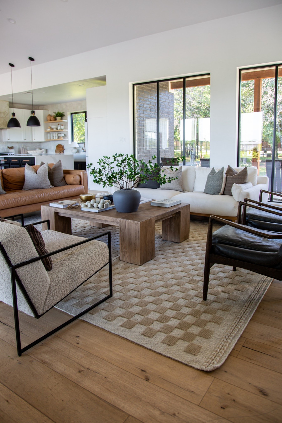The Romy rug from Quince is the perfect neutral foundation for our living…
