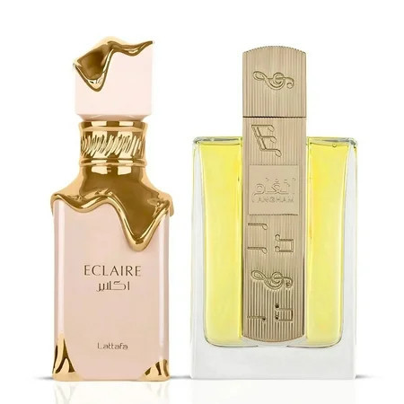 Eclaire & Angham Eau de Parfum Sprays 100ml (3.4 oz) by Lattafa | Caramel Comfort Meets Spiced Sophistication (Bundle) | Walmart (US)