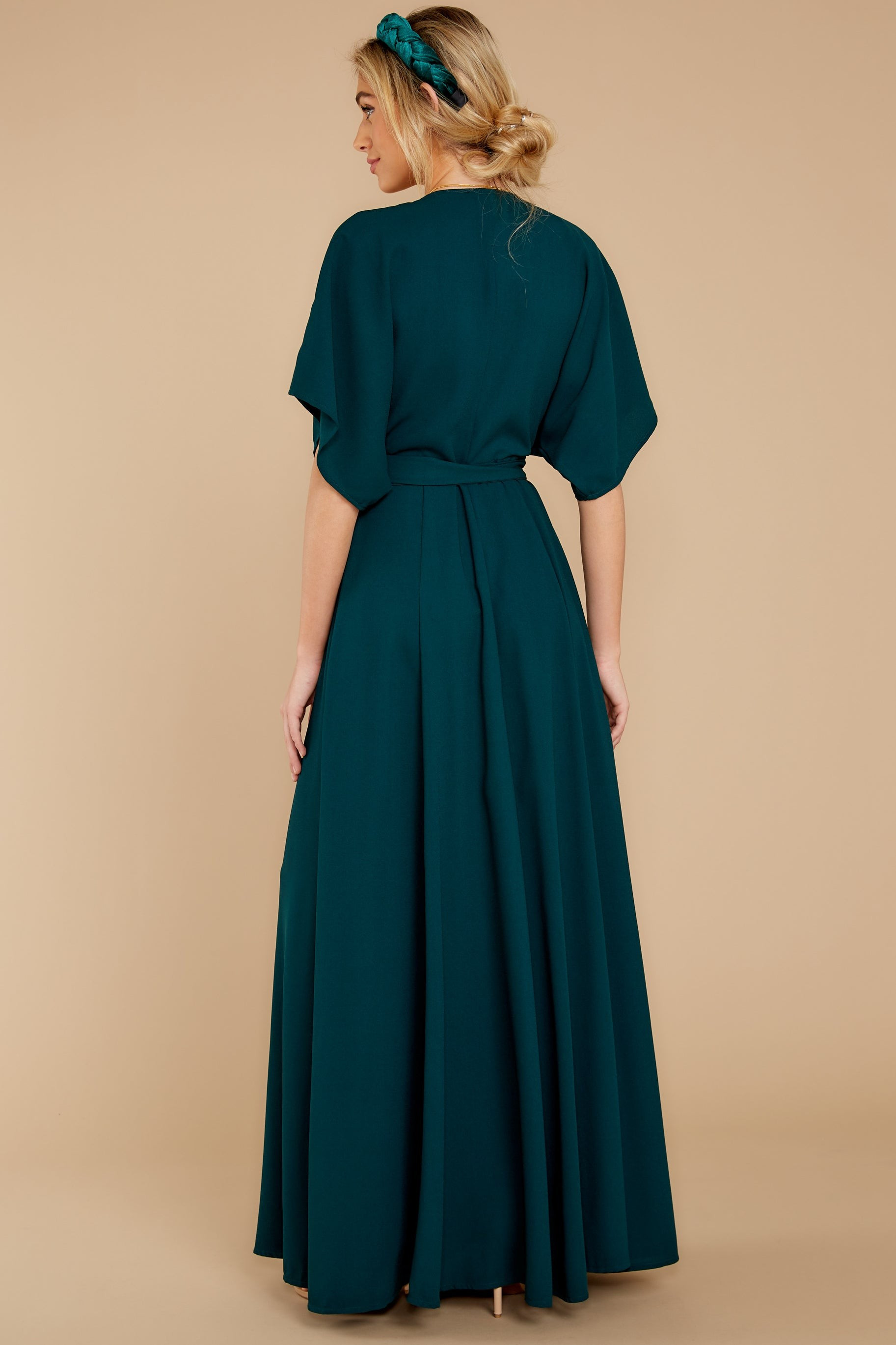 She Deserves It Hunter Green Maxi Dress | Red Dress 