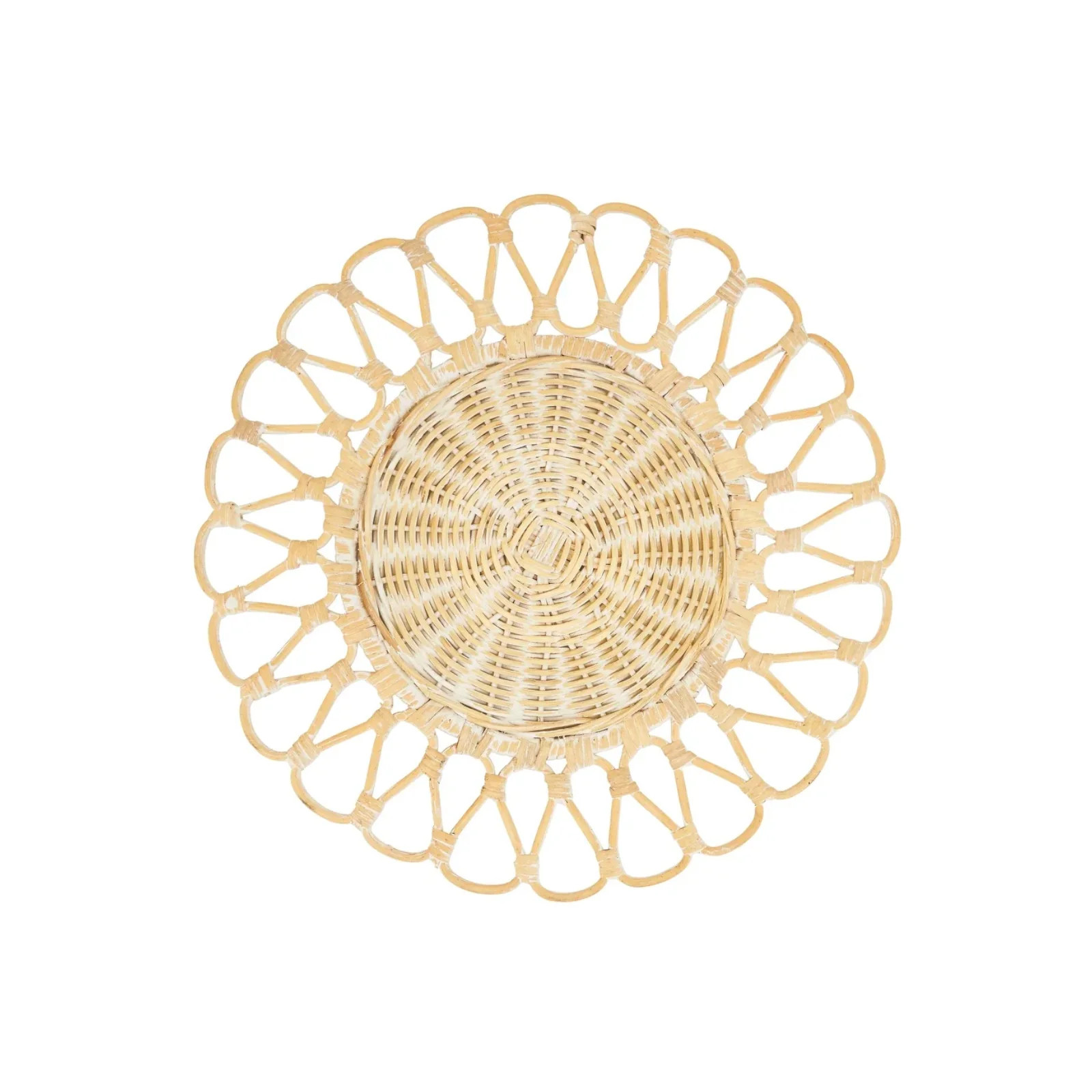 Scalloped Rattan Placemat | Brooke & Lou | Brooke and Lou