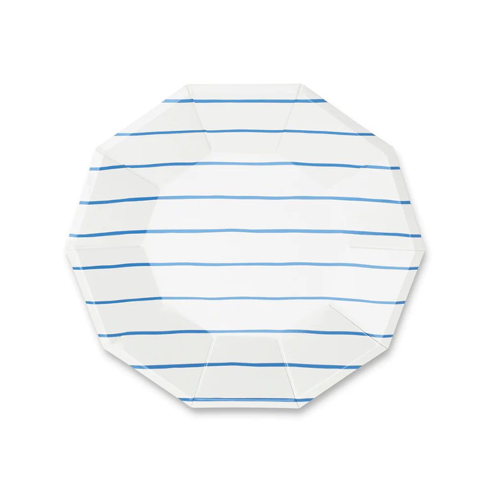 Cobalt Frenchie Striped Small Plates | Shop Sweet Lulu