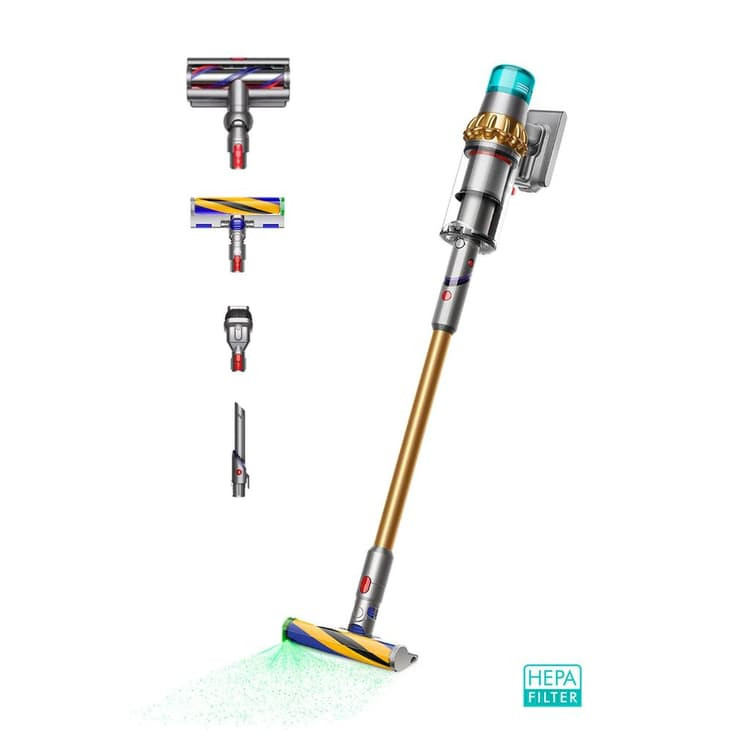Dyson V15 Detect + Vacuum Cleaner Iron/Gold | Shop Simon