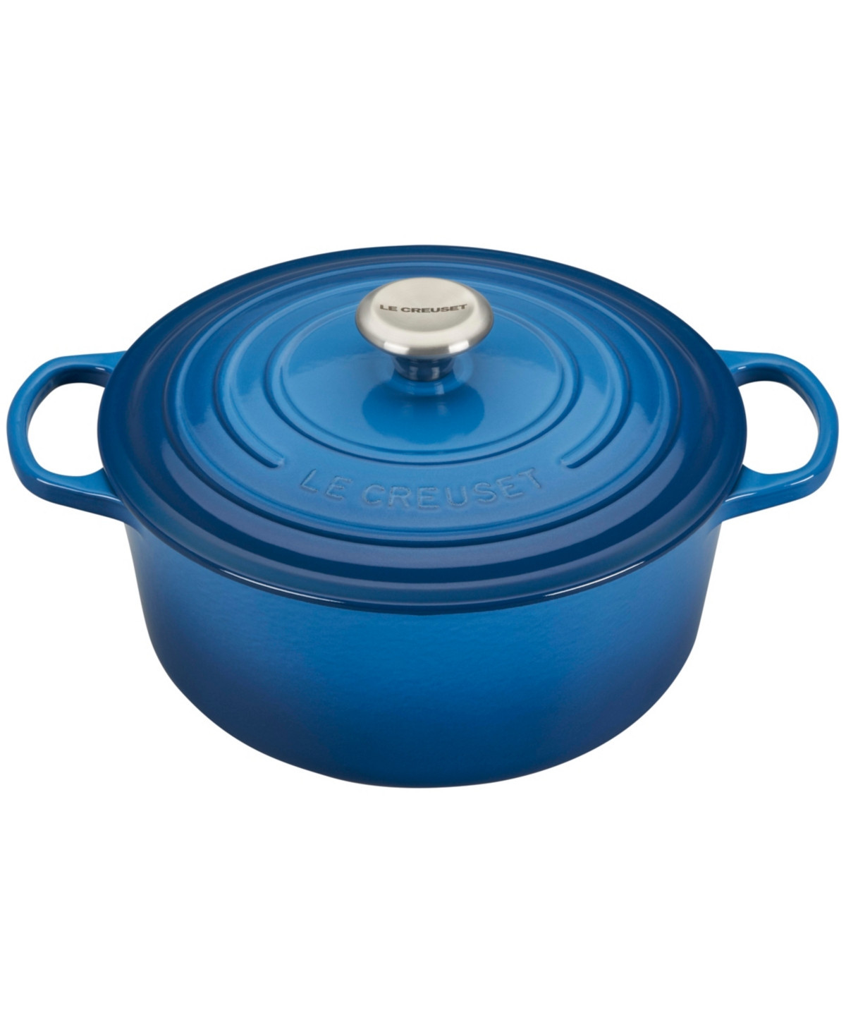 Le Creuset Signature Enameled Cast Iron 5.5 Qt. Round Dutch Oven - Marseille | Macy's