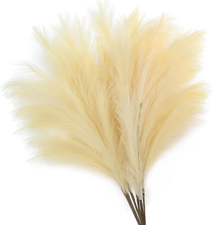 ZIFTY 8-Pcs 3FT Faux Pampas Grass Large Tall Fluffy Artificial Flowers Bulrush Reed Grass for Vase F | Amazon (US)