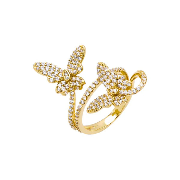Double Pave Butterfly Wrap Ring | Adina Eden