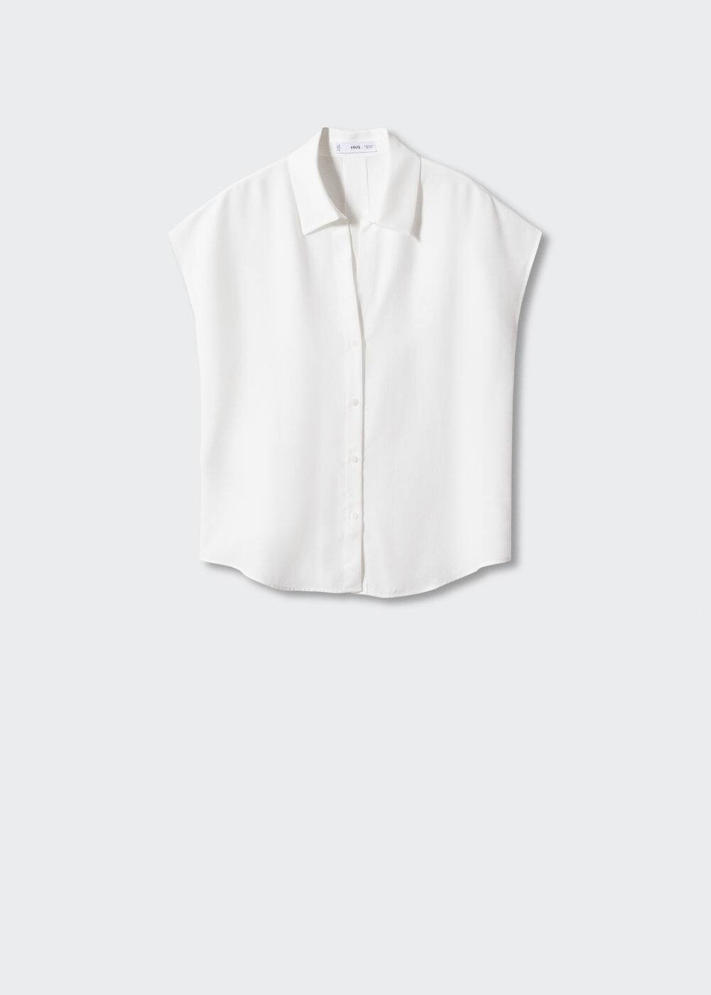Sleeveless lyocell shirt | MANGO (US)