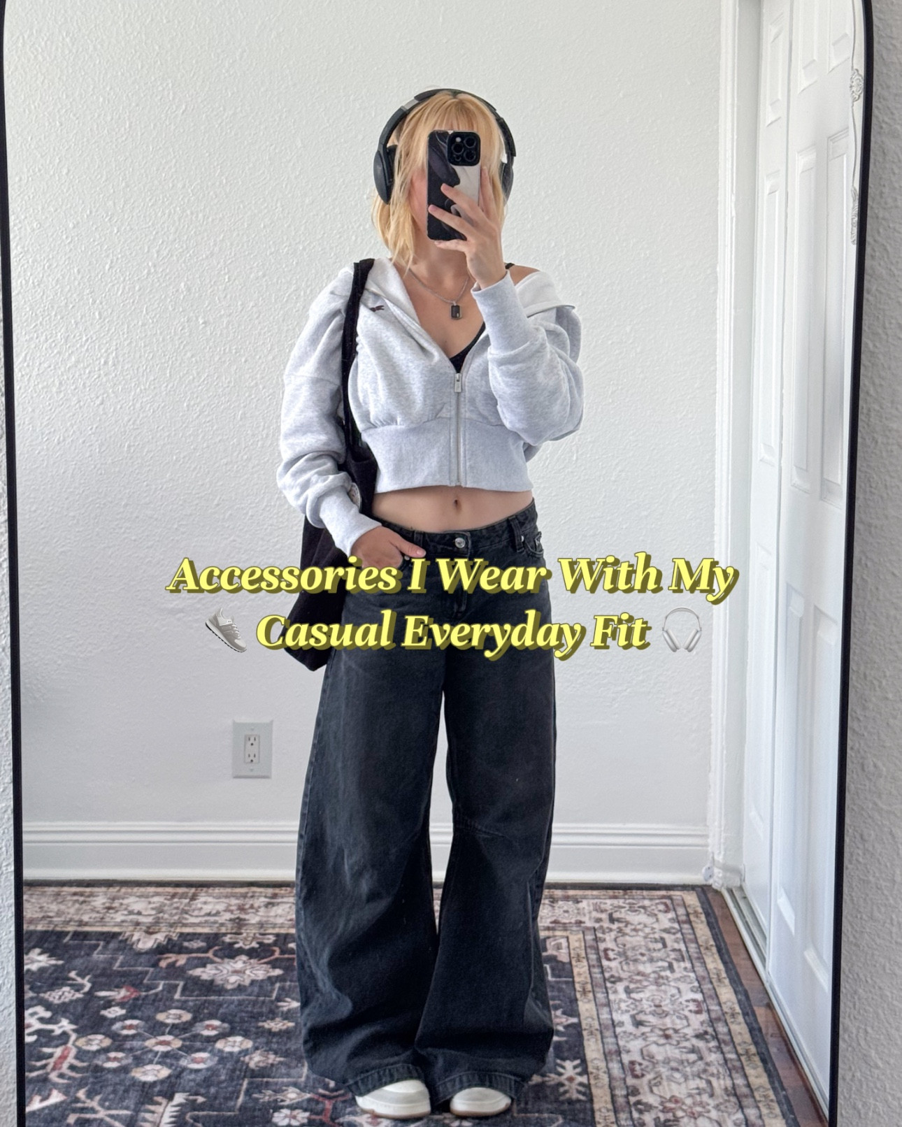 hiiii! here is a simple & practical way i like to accessorize my go-to everyday outfit combo.  i love wearing a basic cami, zip up, jeans, & sneakers for a casual day! & my 2 favorite accessories to bring with it are a tote bag & headphones!  i love my corduroy tote bag since it fits a lot & has a zipper so it feels secure. i also like wearing headphones while i’m out & i think they make a cute secondary accessory! #casualstyle #styleinspo #Accessories #zerogatekeeping 

#LTKootd