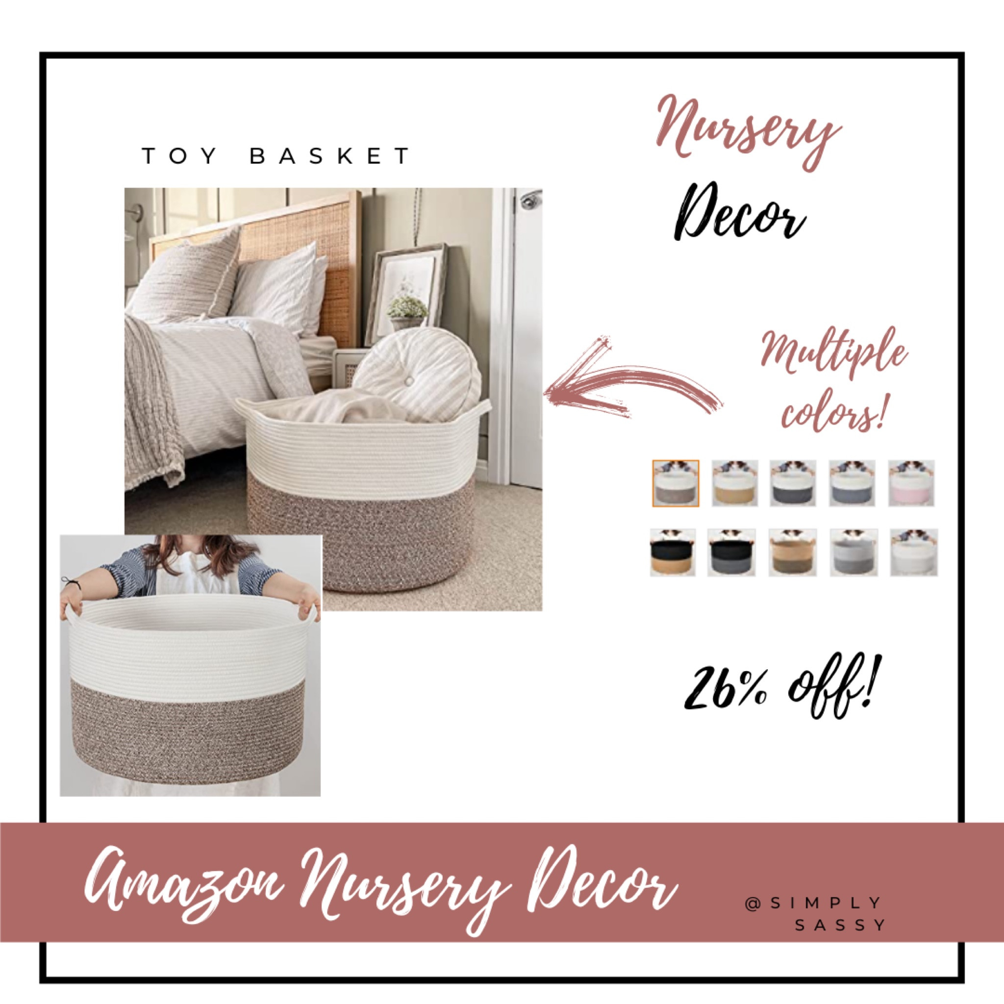 Nursery basket, toy basket, toy box #neutrals #boho #nursery #baby #minimalist #homedecor #laurabeverlin #alexaanglin

#LTKunder50 #LTKhome #LTKbaby