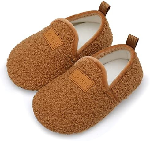 L-RUN Toddler Boys Girls House Slippers Indoor Home Shoes Warm Slipper Socks for Kids Baby Soft W... | Amazon (US)