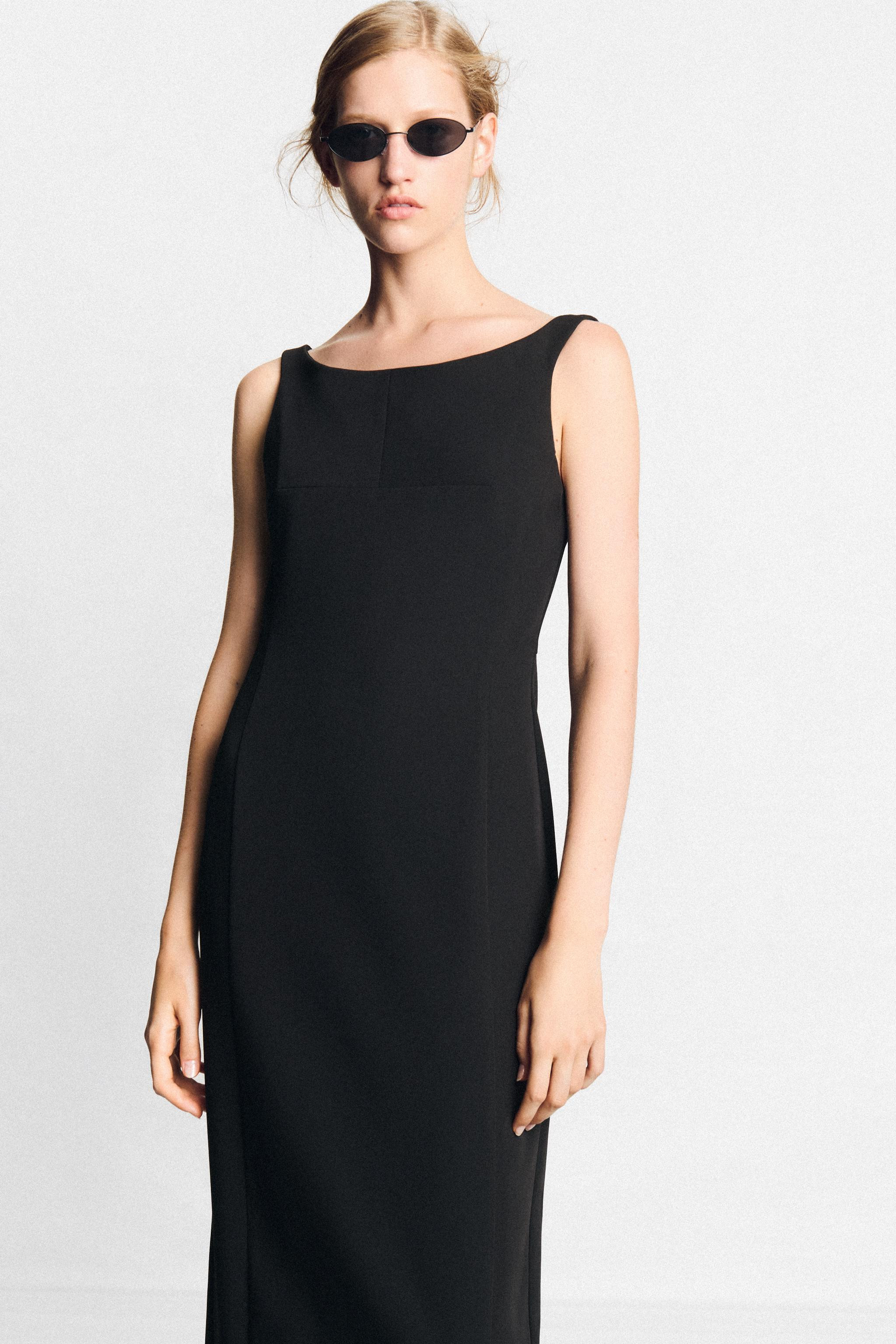 BOAT NECK MIDI DRESS | Zara US