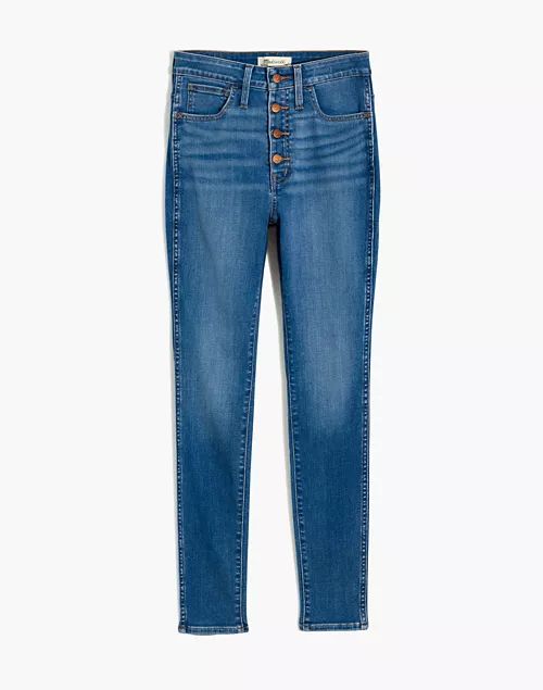 Curvy Roadtripper Supersoft Skinny Jeans in Monroe Wash: Button-Front Edition | Madewell