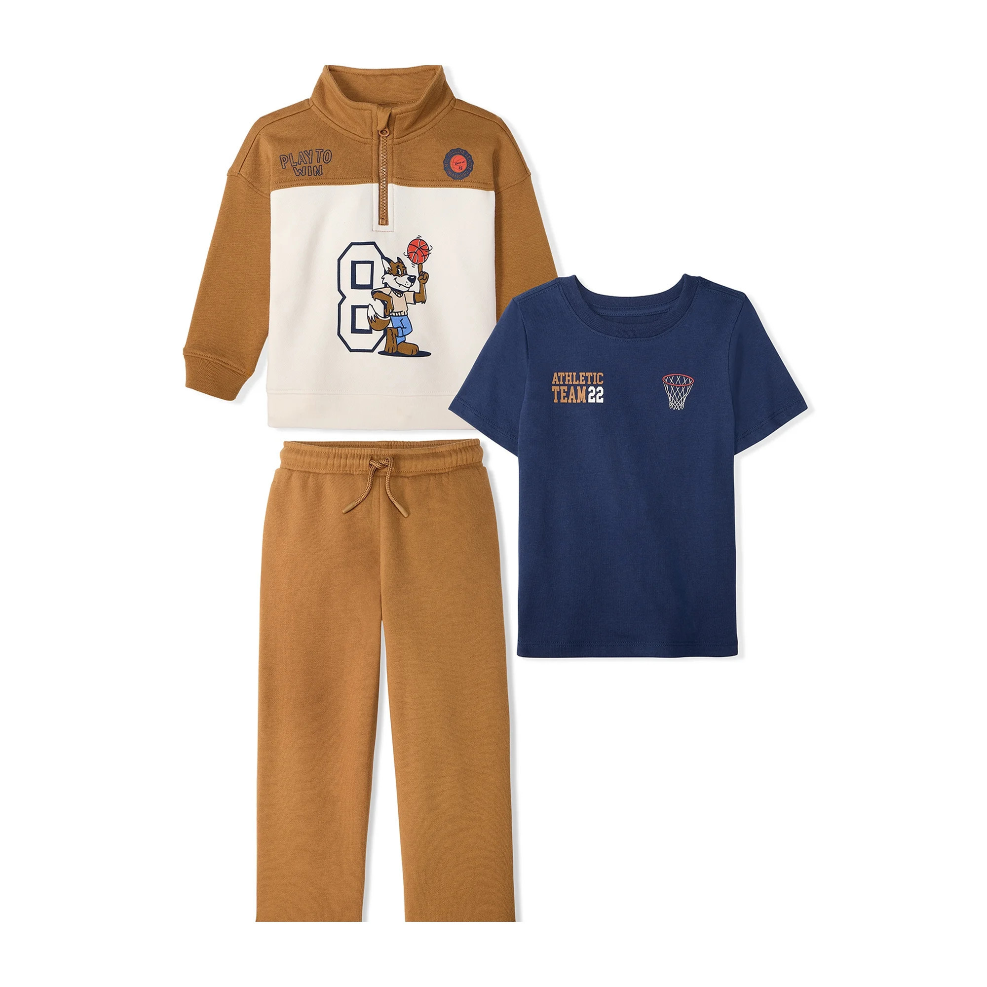 Garanimals Baby & Toddler Boy 3-Piece Outfit Set, Sizes 0-6T | Walmart (US)