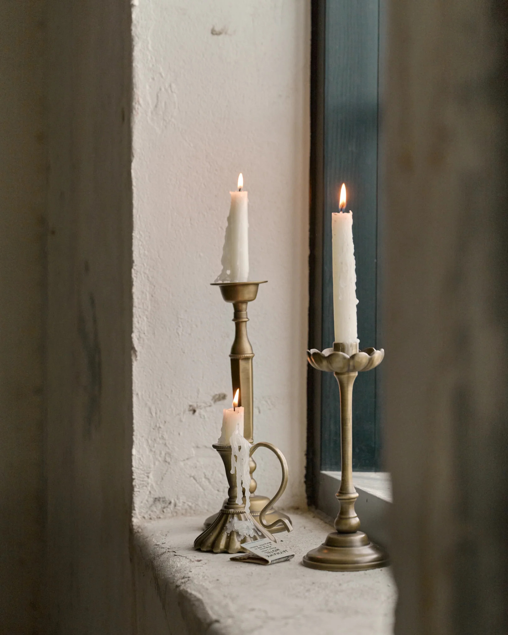 Anna Antique Brass Taper Holder | Magnolia