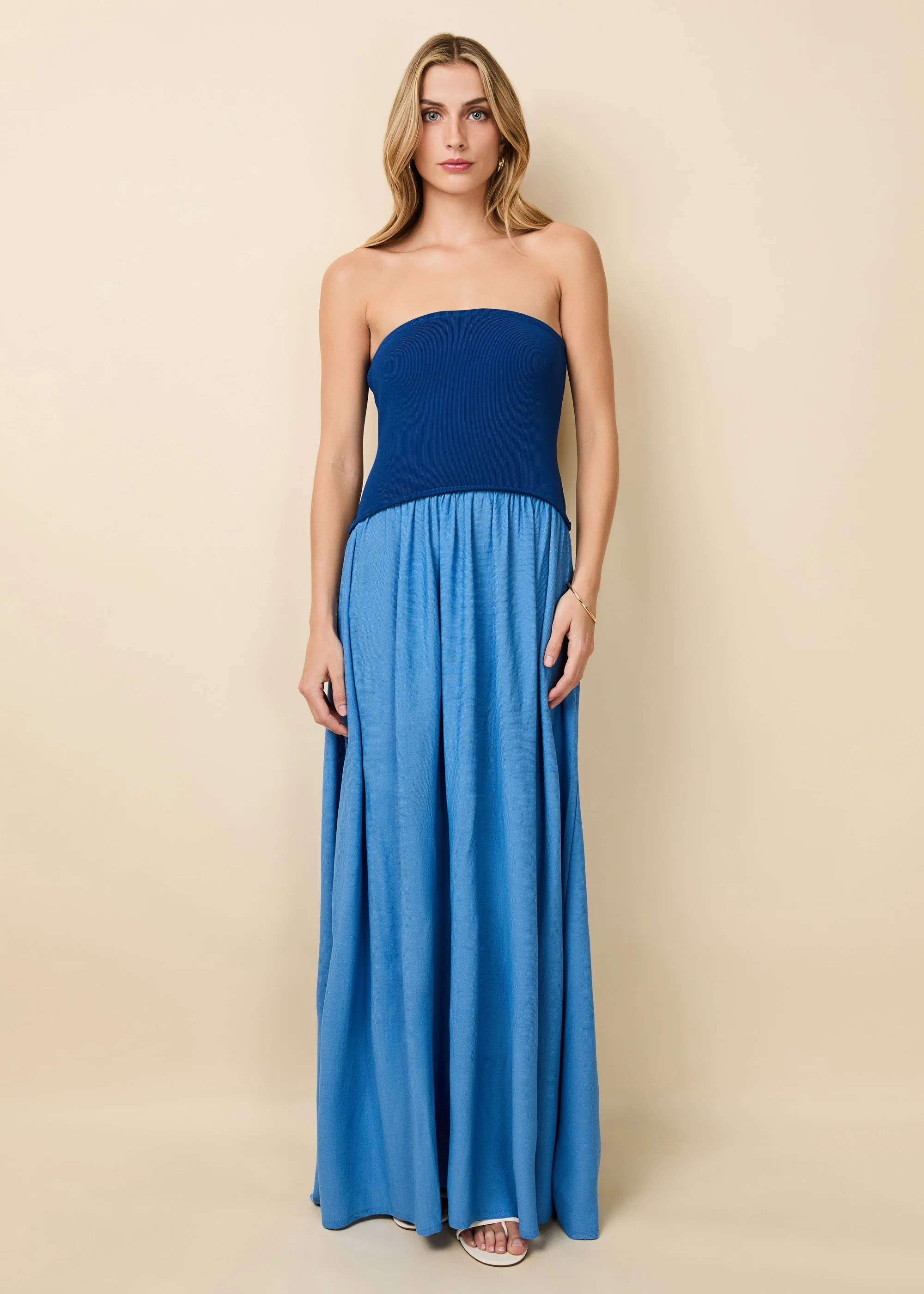 Strapless Soglio Dress Maritime Navy / Marina Blue | Solid & Striped