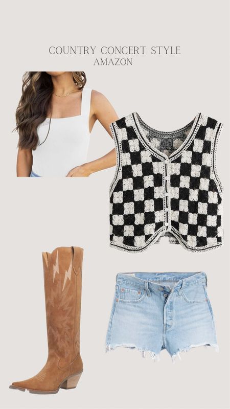 Country Concert | Nashville Outfit | Country Concert Outfit | Western Wear | Cowboy Boots | Cowgirl Boots | Checkered | Jean Shorts | Denim Shorts | 

#LTKStyleTip #LTKU #LTKParties