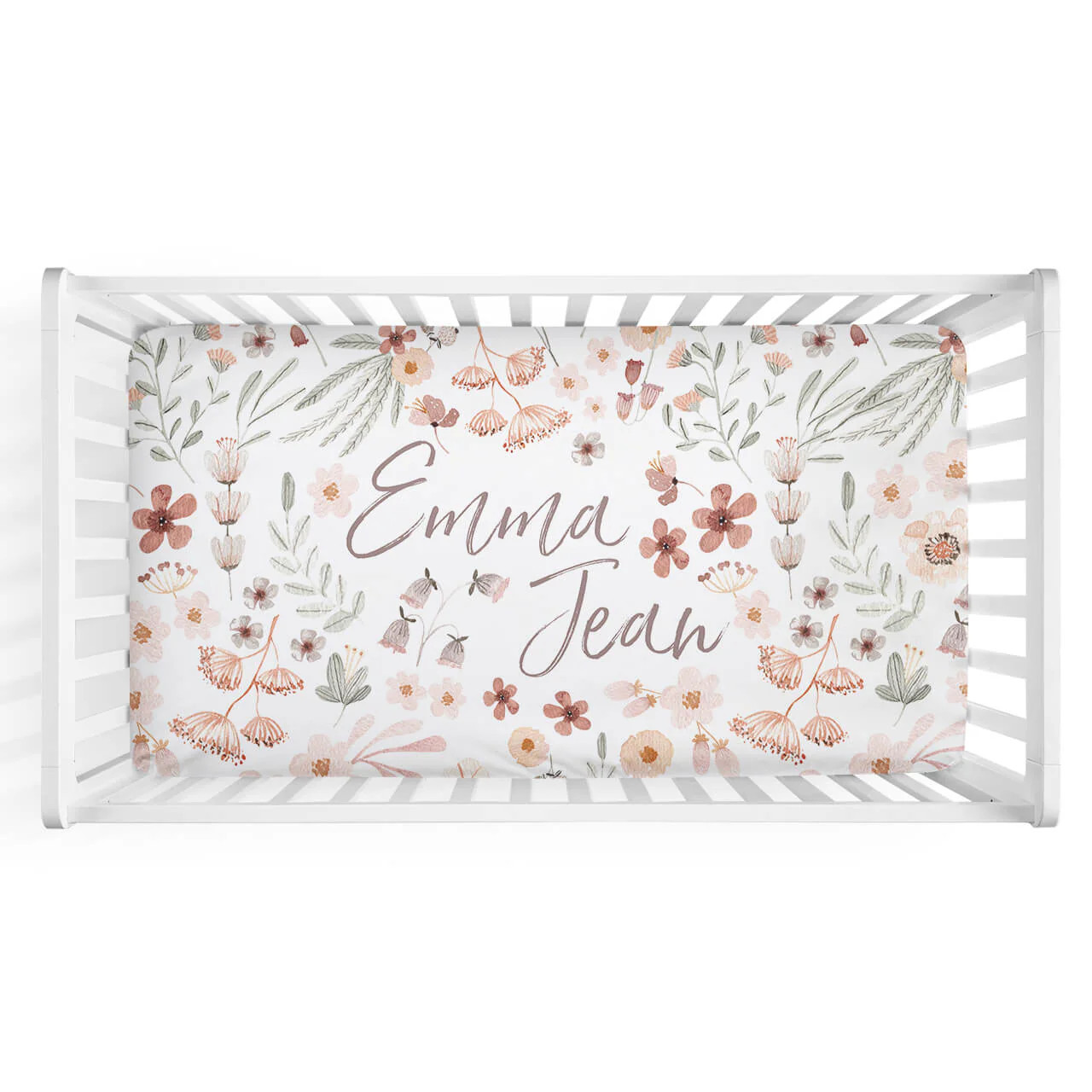 Wren's Wildflower Personalized Crib Sheet | Caden Lane