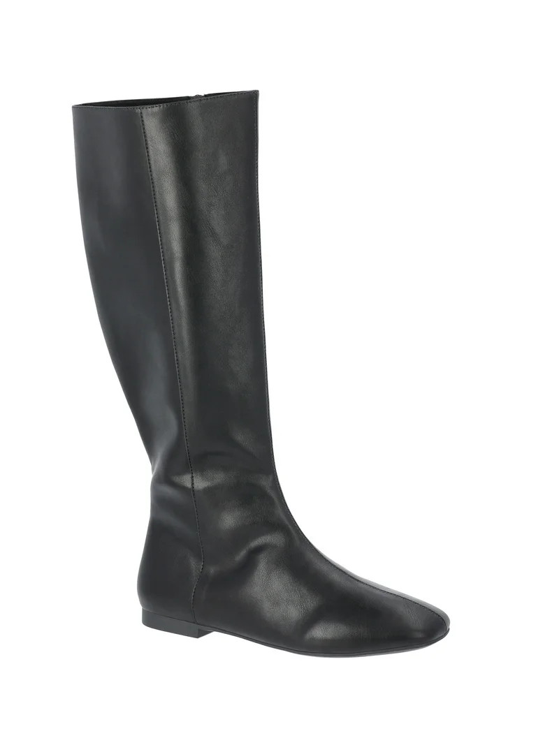 Time and Tru Women's Faux Leather Knee High Boots | Walmart (US)