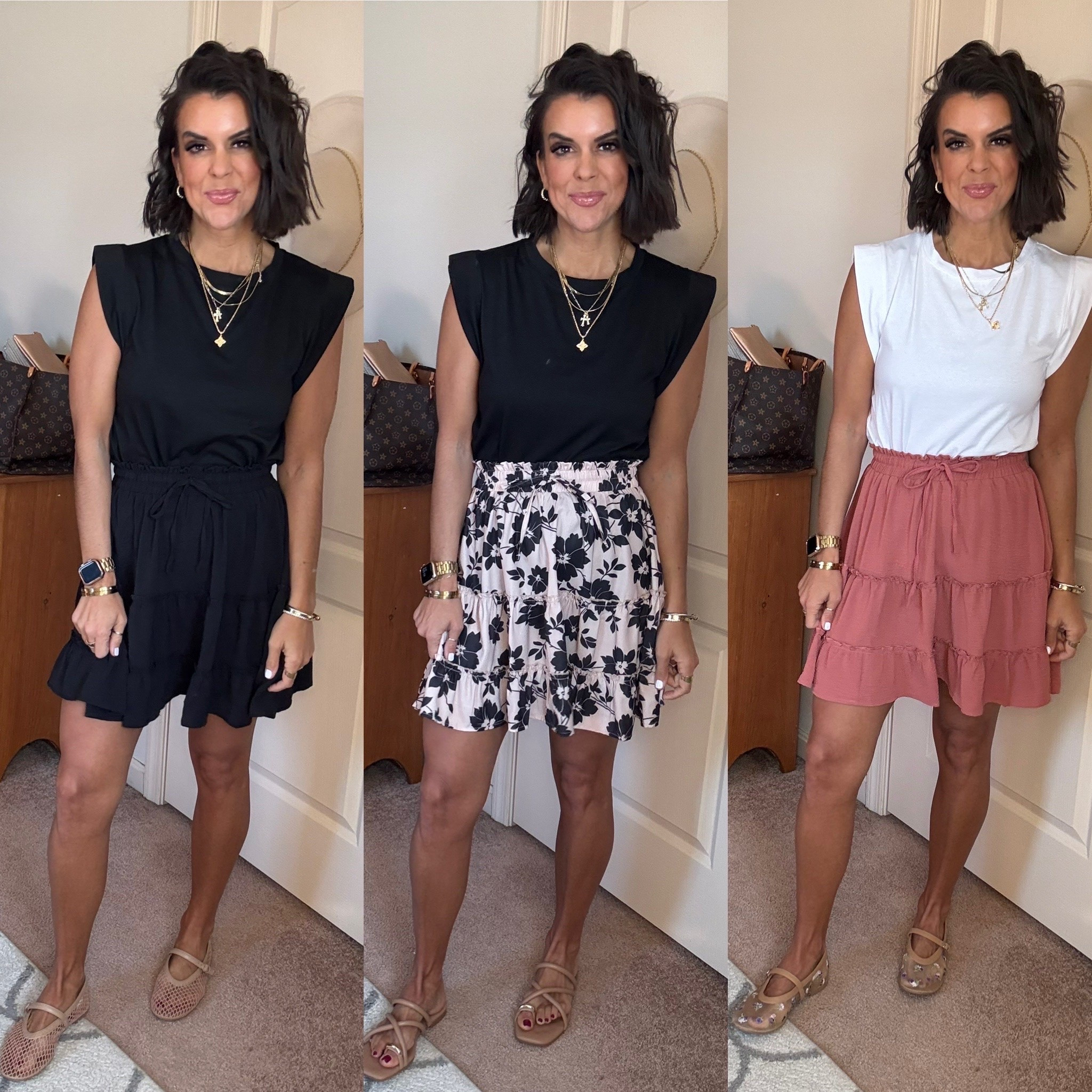 $14 Walmart skirt restocked!! I’m 5’5 and in size small in all.

#LTKSaleAlert #LTKootd #LTKSeasonal