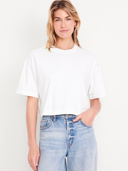 Vintage Oversized Crop T-Shirt | Old Navy (US)