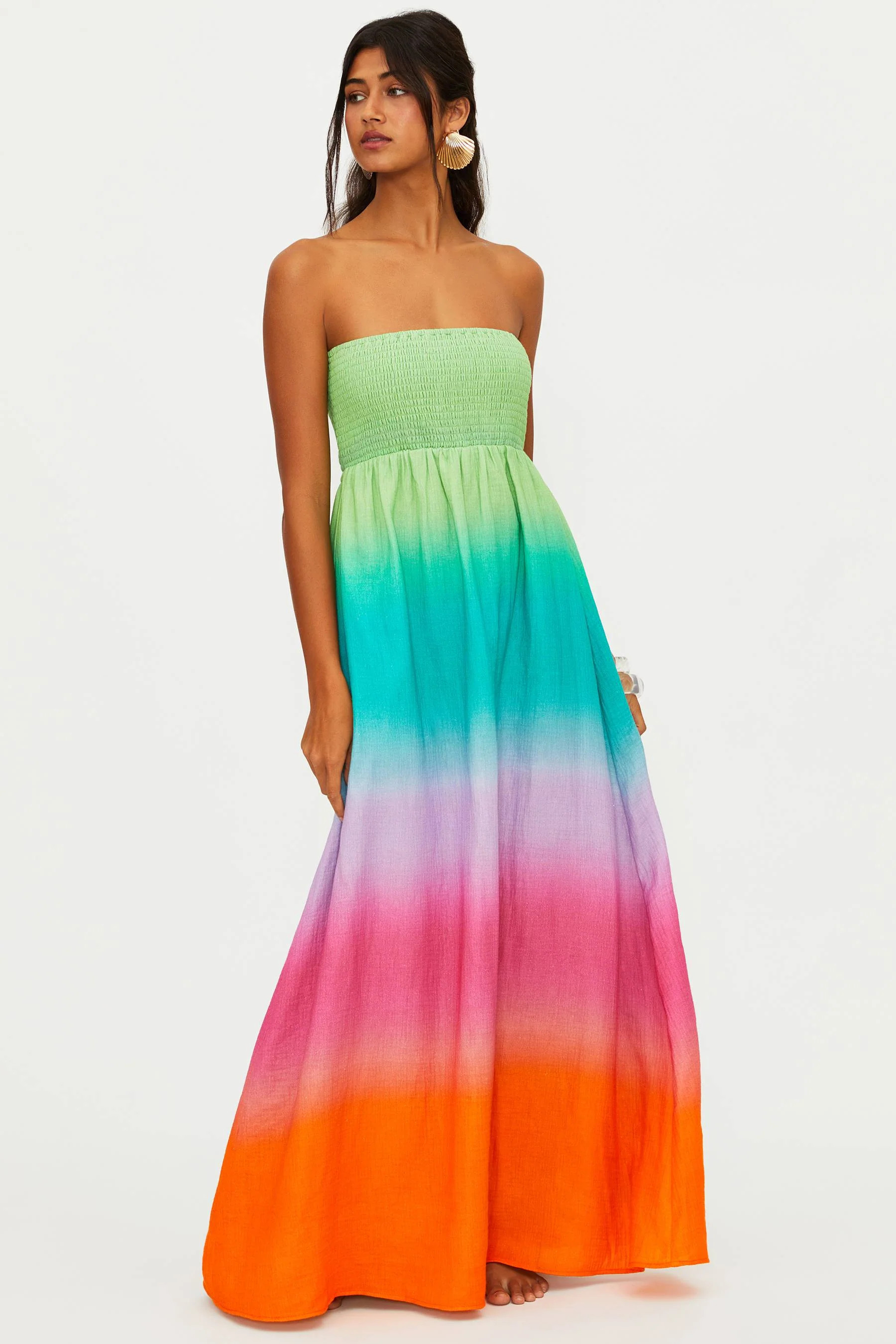 Yula Dress Technicolor Ombre | Ombre Maxi Dress | Beach Riot | Beach Riot