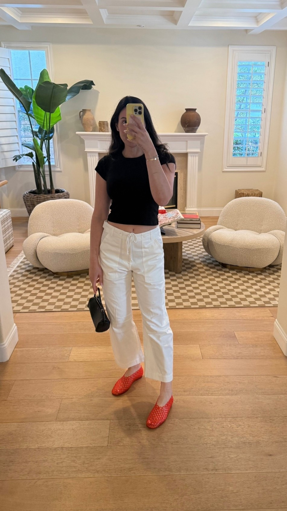 Size small top
Size 26 cargos
Jellies run tts 

#LTKOver40 #LTKSeasonal