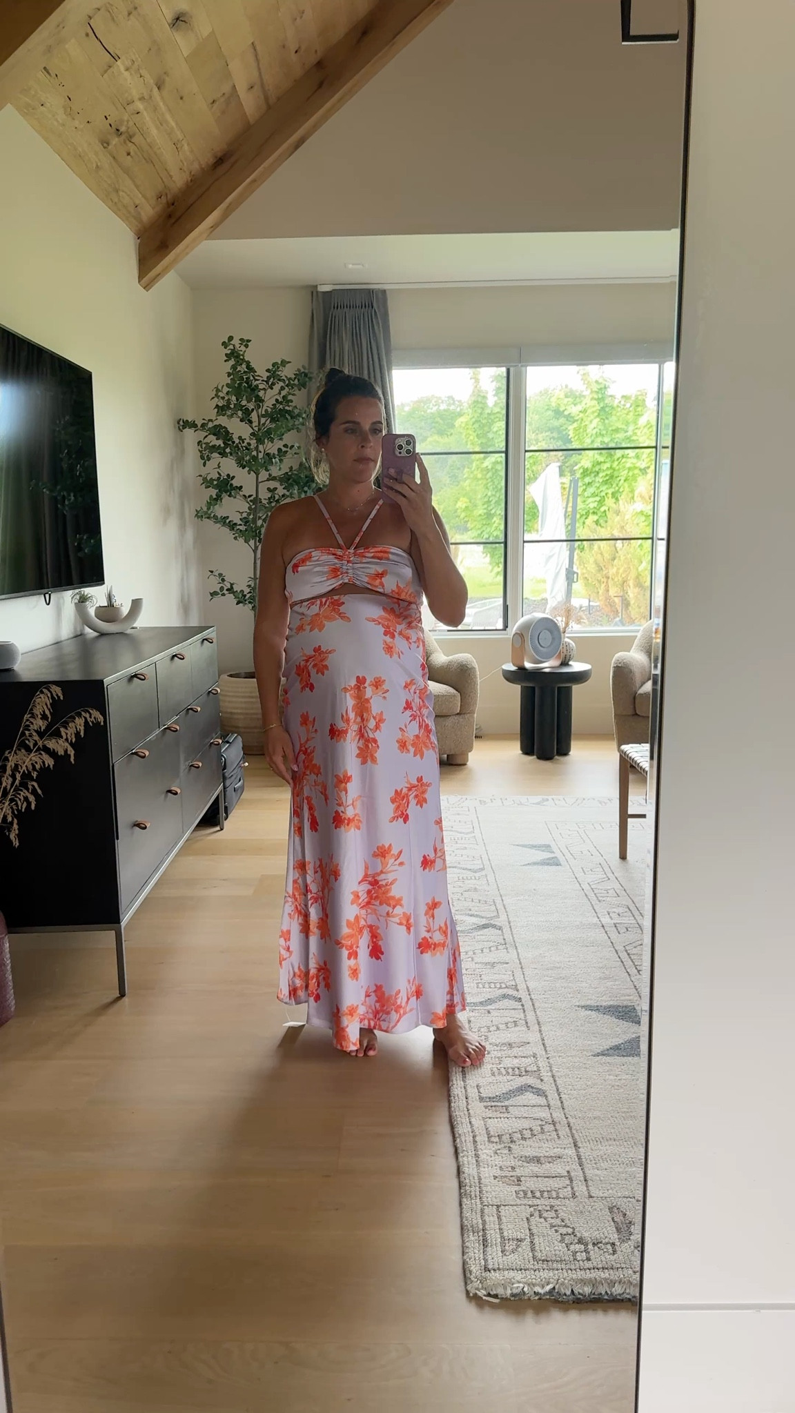 Non maternity. 9 months pregnant. Wearing a medium. Stretch top and waist of skirt  

#LTKdayinmylife #LTKWedding #LTKBump