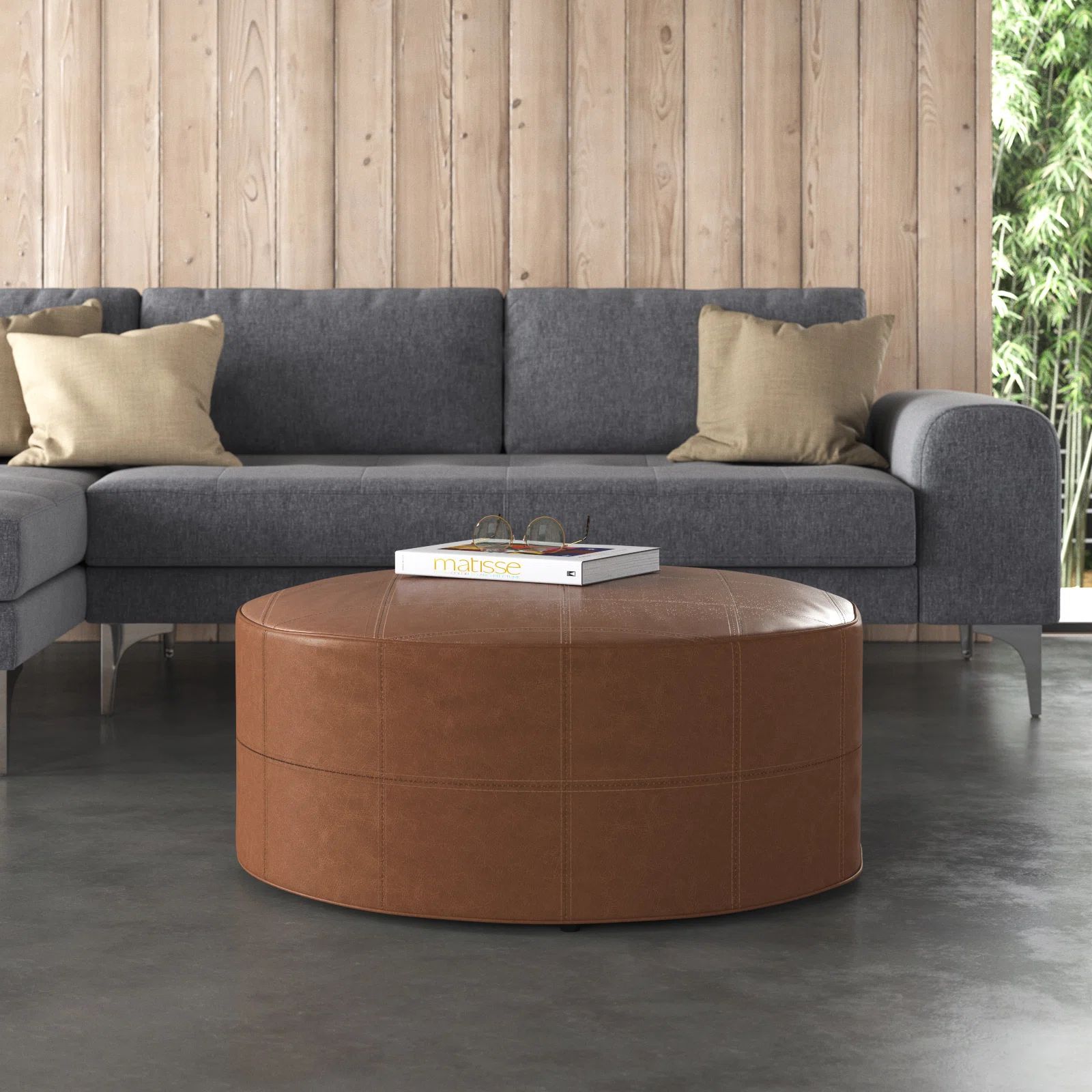 Avdi Faux Leather Ottoman | Wayfair North America