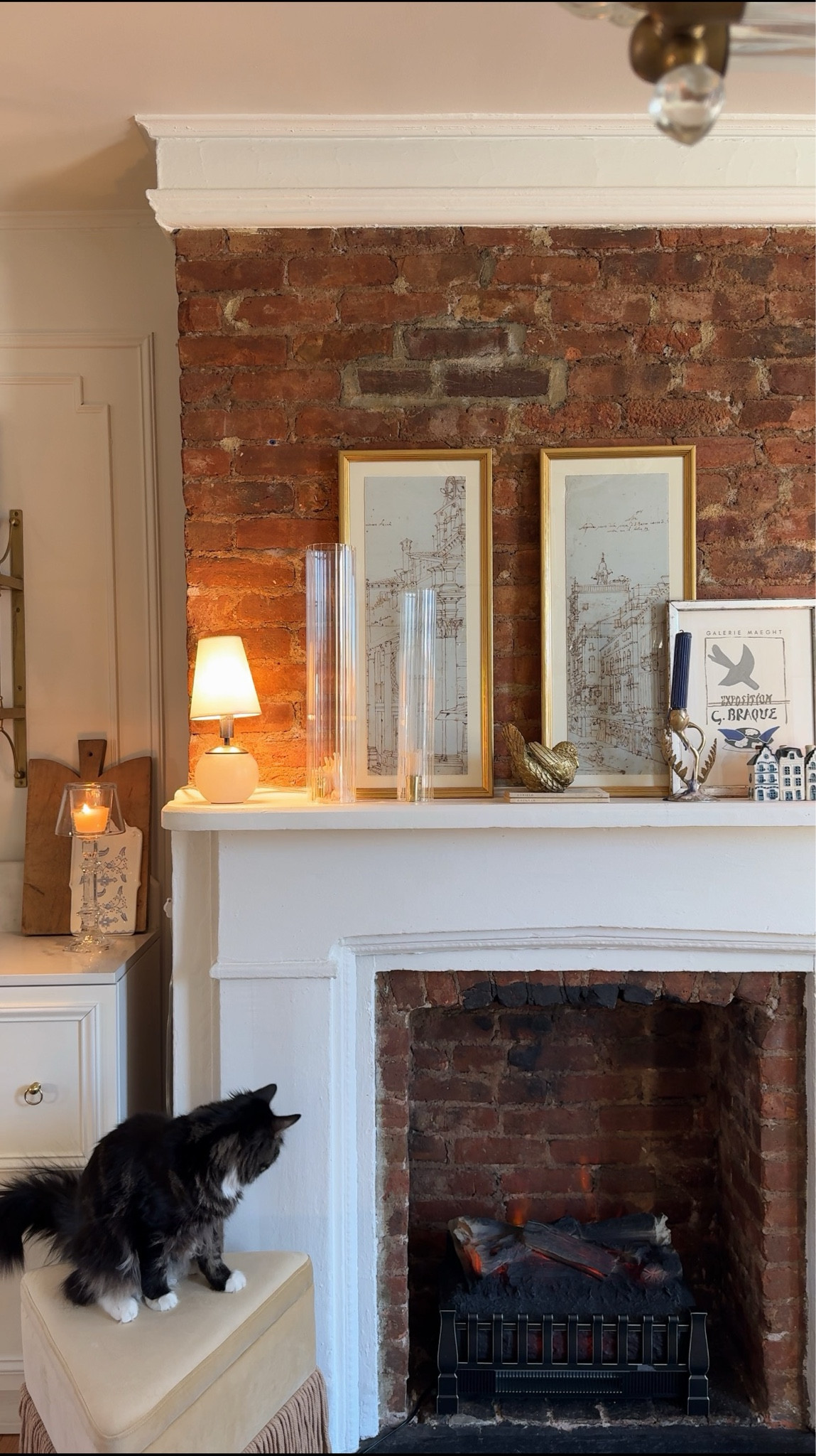 Cozy fireplace styling featuring a fireplace insert that doubles as a space heater from @wayfair #wayfair #WayfairPartner 

#LTKHome