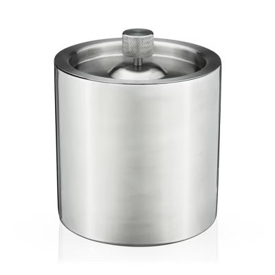 Viski Harrison Stainless Steel Ice Bucket for Restaurants or Home Bars, Insulated Ice Bucket with Lid for Bottles, Stainless Steel Bucket Set of 1 | Target