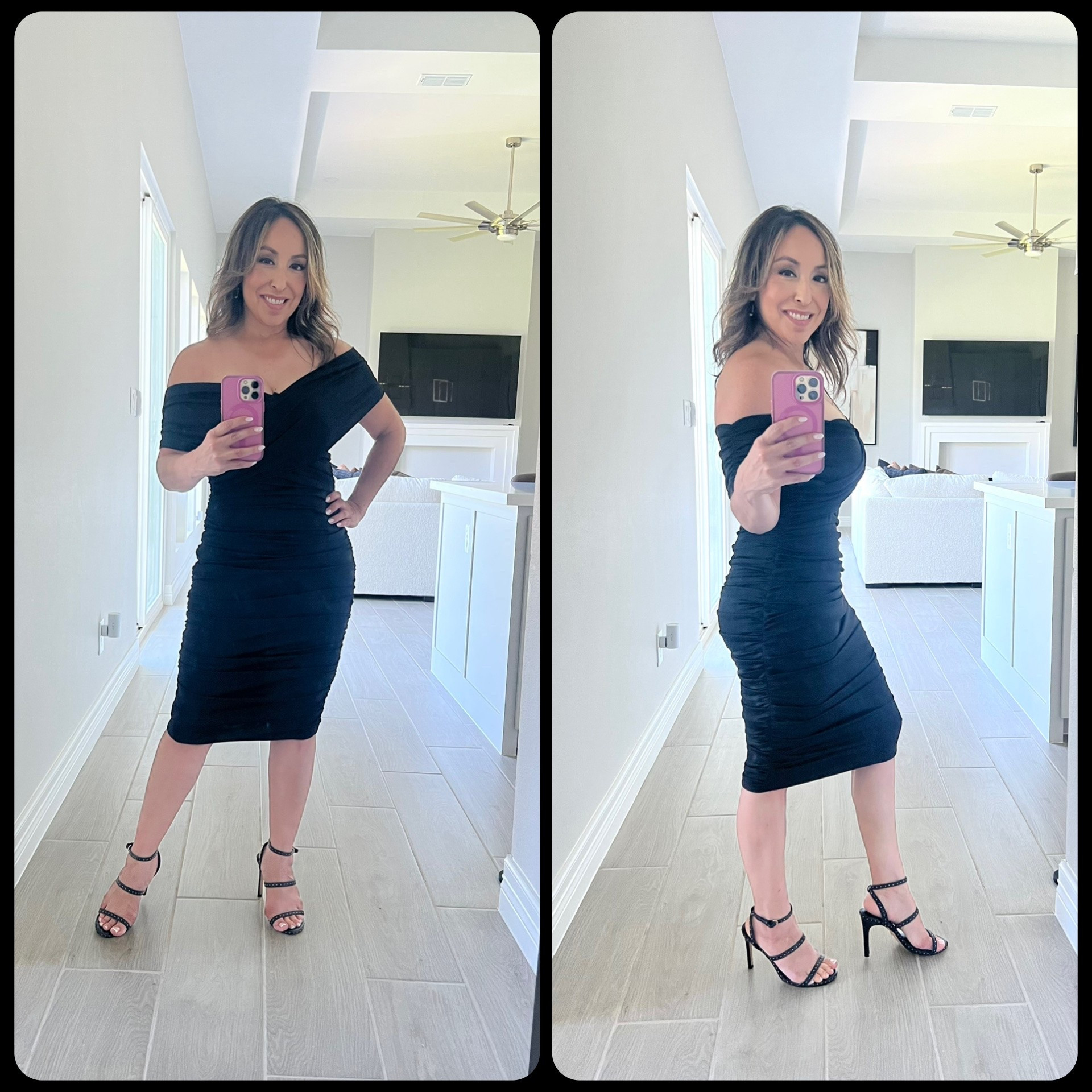 This little black dress has saved me on multiple occasions! It is sold out but I linked very similar options. It’s always good to have an LBD laying around cuz they come in handy!