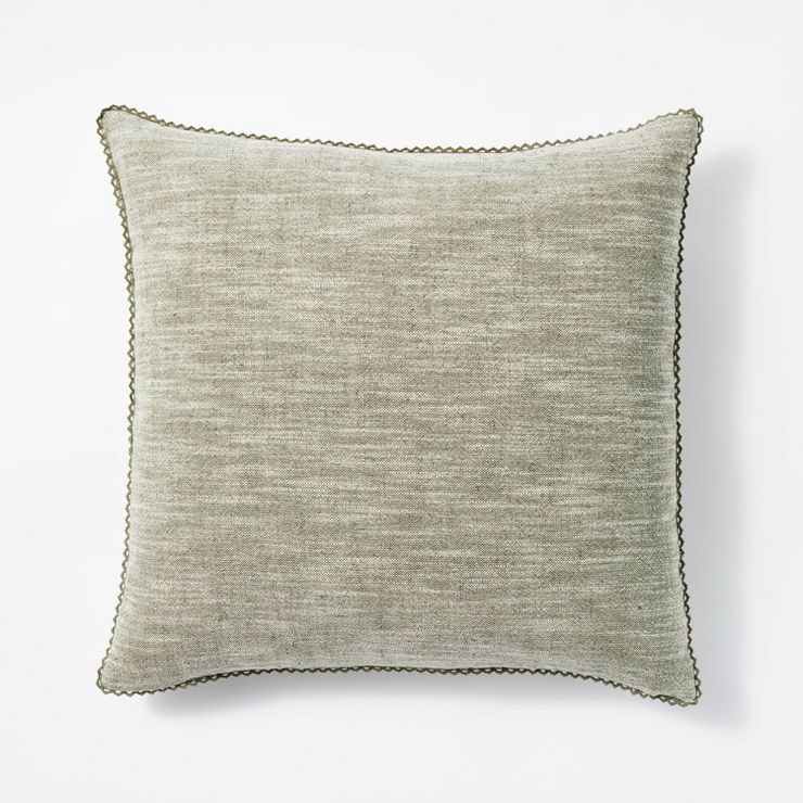 Chambray Throw Pillow with Lace Trim - Threshold™ designed with Studio McGee | Target