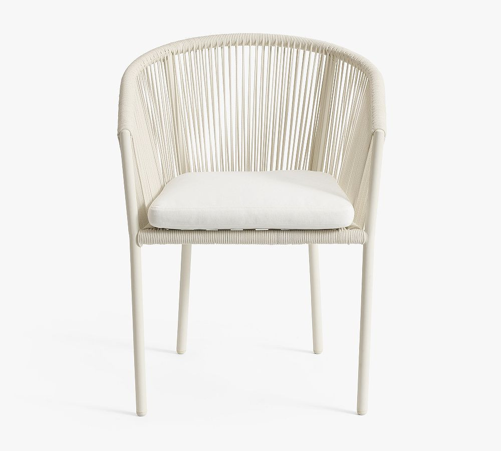 Lakewood Rope Stackable Outdoor Dining Armchair | Pottery Barn (US)