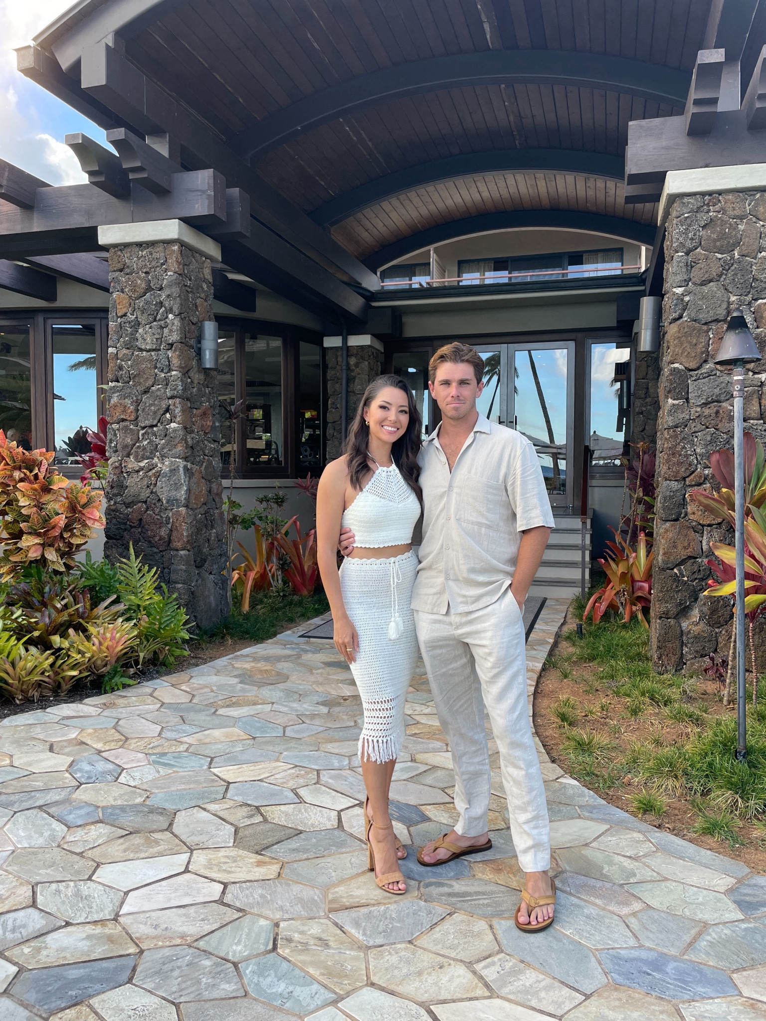  Chic resort wear 💗 when shopping for a tropical vacation I always suggest going for light colors, knit, linen, cotton and natural fibers! Wearing size XS in both top and bottom! 

#LTKTravel #LTKFindsUnder100