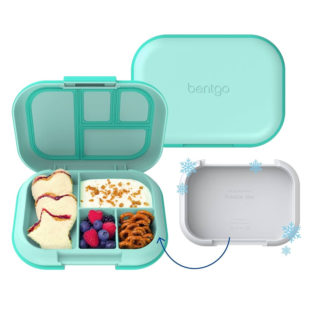 Bentgo Chill Kids Leak-Proof Lunch Box - 4-Compartment Bento Box with Built-In Ice Pack, 3.3 Cup ... | Amazon (US)