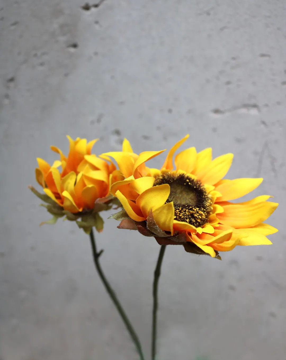 Sunflower: 2 Stems Artificial Yellow Sunflower Bright Yellow Faux Flowers for Home Decor Weddings... | Etsy (US)