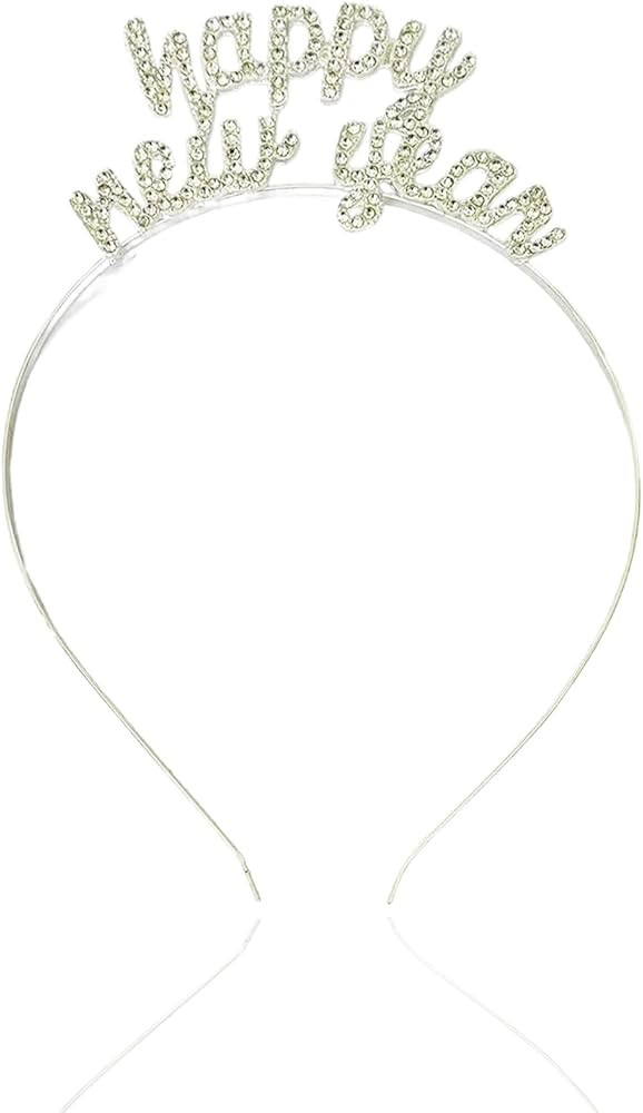New Year Rhinestone Tiara - NYE Headband & Crown for Kids & Adults - Party Supplies & Favors | Amazon (US)